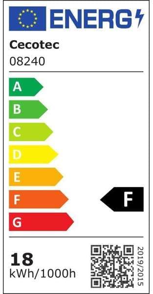 Energy efficiency label for Cecotec 08240 fan
