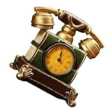 Holibanna Orologio Pratico Decorativo a Forma di Telefono Vintage e in Resina Design Classico e Creativo Adatto per Decorazioni Casa e Ufficio