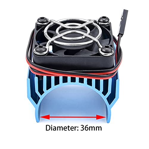 Rc Brushless Motor Heatsink With Cooling Fan 540 3650 3660 3670 Motor Heat Sink Cover Rc Parts For Remote Control Rc Car Truck Buggy Crawler #TOP1
