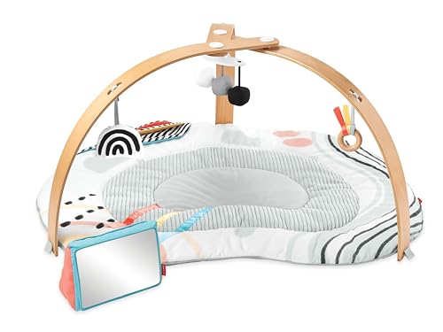 Skip Hop Baby Play Gym Montessori-Inspired 3-in-1 Sensory Tummy Time Activity Mat with 25+ Developmental Activities 4 Toys and 5 Parent Guide Cards...