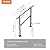VEVOR Stair Handrail Railing, 3 ft, 3 Steps Handrails for Outdoor, Carbon Steel and Metal Hand Rail with Installation Kit, 0-50 Degree Adjustable, Perfect for Concrete Wooden Floors Ceramic Tiles