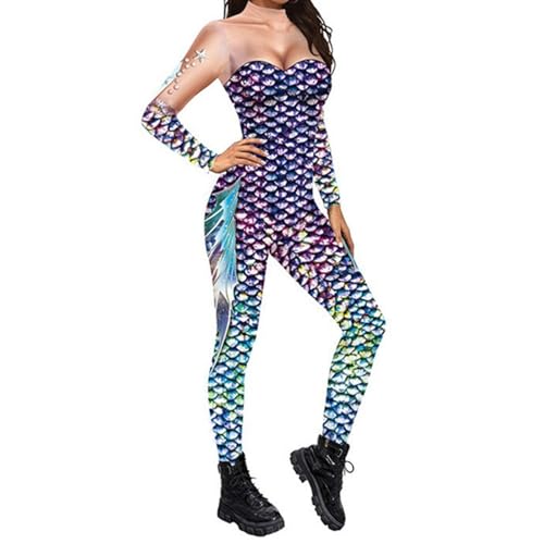 Mono de manga larga con estampado de escamas para mujer, un estilo elegante y casual para el día.