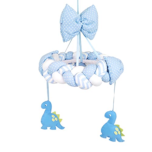Móbile Berço Bebê Menino Dinossauros Azul Bebê