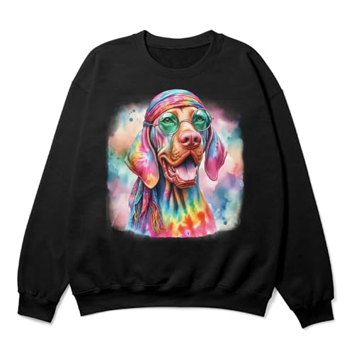 Hippie Dog Portrait Watercolor Tie-dye Vintage Styles Adult Youth T-Shirt Hoodie Sweatshirt