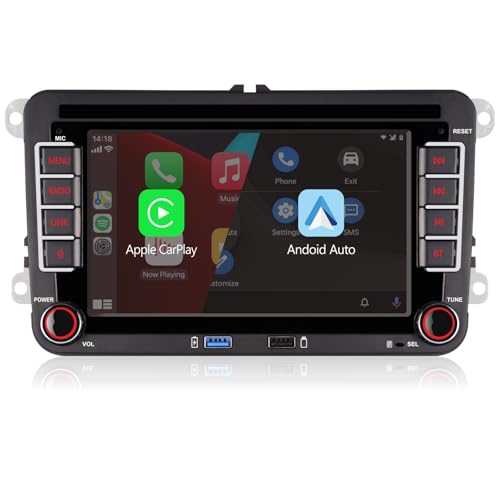 Radio doble din con pantalla para autos VW miniatura 1