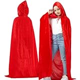 🧛‍【Halloween Party Kostüm】Das klassische rote Design ist voller Geheimnisse und Eleganz. Damit können Sie sich als Vampir, Zauberer, Hexe, Dracula usw. verkleiden, um auf der Halloween-Party alle Blicke auf sich zu ziehen.