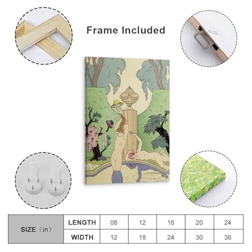 George Barbier Toile Art Déco | Sublimer un Mur Vide Cadre 40x60cm - 4