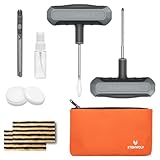 ETENWOLF Flat Tire Repair Kit with Plugs 16 Pcs, Heavy Duty Tire Plug Kit for Car, Motorcycle, ATV, Jeep, Truck, Tractor (Grey)
