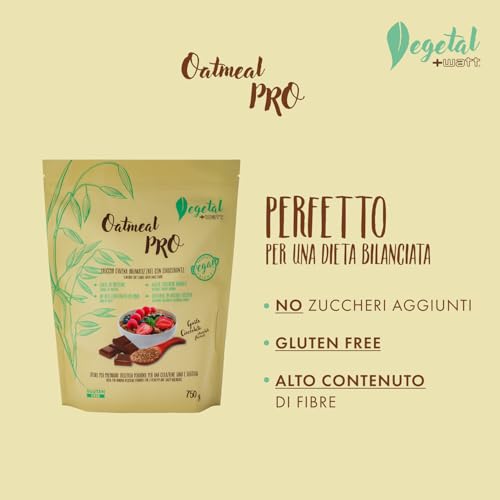 Oatmeal Pro - Fiocchi D' Avena Aromatizzati Senza Glutine Per Colazione Completa E Nutriente - Doypack 750G - +Watt (Gusto: Cioccolato) - 5