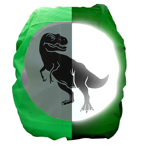 EANAGO Housse de pluie pour >DINOSAURE< cartable rnfant – protège cartable imperméable et réfléchissant – protection pluie universelle pour sac d’école - 100% étanche