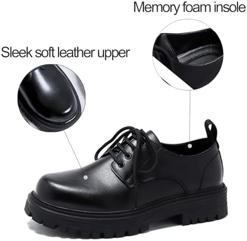 Mens Oxfords - Comfortable Chunky Heel