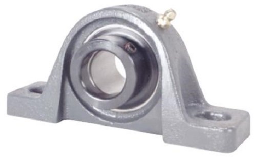 Peer Bearing HCP206-18 Pillow Block, Standard Shaft Height, Wide Inner Ring, Relubricable, Eccentric Locking Collar, Single Lip Seal, Cast Iron Housing, 1-1/8