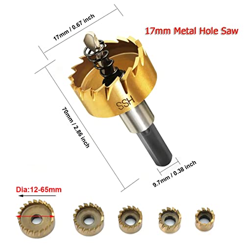 Sagasave 17Mm Metal Hole Saw Long Life Hss Drill Bit Hole Cutter, Heavy Duty Hole Opener For Metal, Wood, Stainless Steel, Copper, Aluminum 1Pcs #TOP3