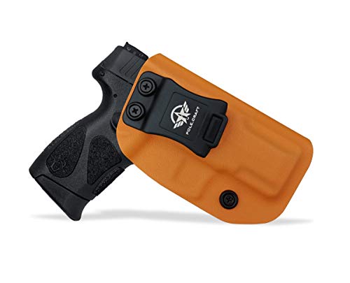 PoLe.Craft IWB KYDEX Gun Holster Fits: Taurus PT111 G2C / PT140 Funda Pistola Case Inside Concealed Carry Guns Pouch Accessories Bags Belt Clip (Orange, Right Hand Draw (IWB))