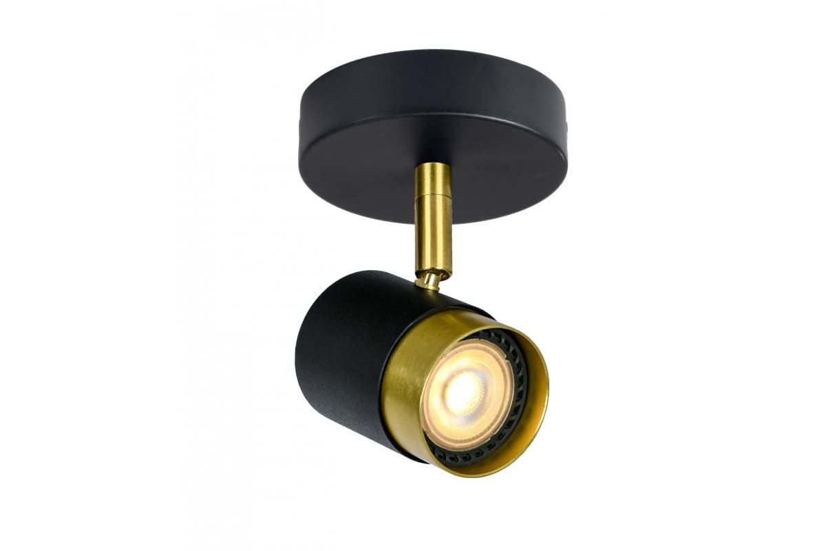 GTV lighting - Deckenleuchte ORIO - alluminium - LED Deckenlampe - IP20 - Deckenspot 1-flammig - schwenkbarer Deckenstrahler - Modern Strahler Deckenspot - schwarz