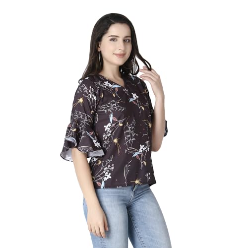 Image of DHRUVI TRENDZ Solid Regular Fit Jeans Rayon Western Tops for Women Stylish