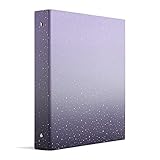 U Brands Eco-Conscious Celestial 1' Binder, Purple, Gold Metal O-Rings