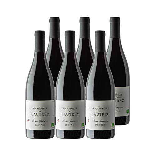 Pays d'Oc Cuvée Pontserme Pinot Noir Rouge 2017 - Bio - Domaine Ricardelle de Lautrec - Vin IGP Rouge du Languedoc - Roussillon - Lot de 6x75cl - Cépage Pinot Noir Cover