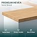 Bme Hevea Solid Wood Butcher Block Table Top - Unfinished Desk or Countertop Surface - Ideal for DIY Desktop or Kitchen Countertop Projects - 60