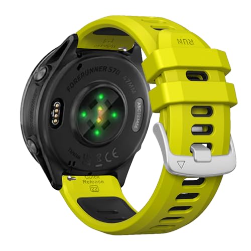 WIOIHNN �r���v�o���h Garmin Forerunner 265/Forerunner 255/Forerunner 570 47mm/Vivoactive 4/Venu 3/Venu 2�p 22mm �N�C�b�N�����[�X�V���R�������p�o���h