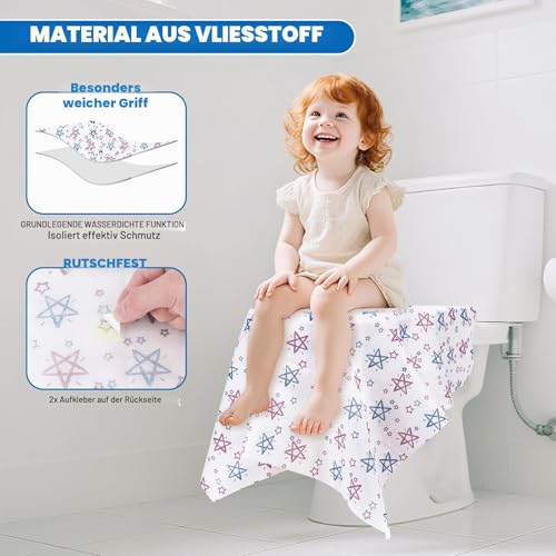 Homgaty Toilette Auflage,20 Stück Einweg Toiletten Sitzbezug Übergroßer XL WC-Sitz Matte Toilettenpapier Pad für Einkaufszentren, Krankenhaus, Büro, Einzeln Verpackt
