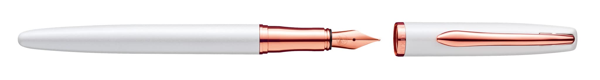 Pelikan Jazz Noble Elegance R/P36 - Penna roller e penna stilografica con incisione regalo, penne uniche con nome, regali personalizzati (madreperla bianca)