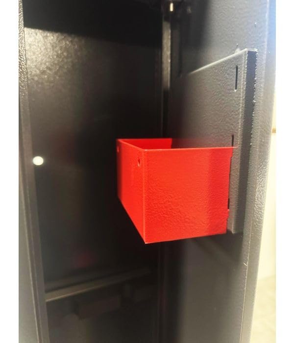 Armadio Portafucili in Acciaio, 2 Posti, con Vano Porta Oggetti, 25x15x125 cm