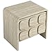 Modway Toscana 2-Drawer Nightstand in Travertine - Rounded Curved-Top Nightstand with Circular Pattern Drawers – Modern Side or End Table for Living Room with Storage Drawers