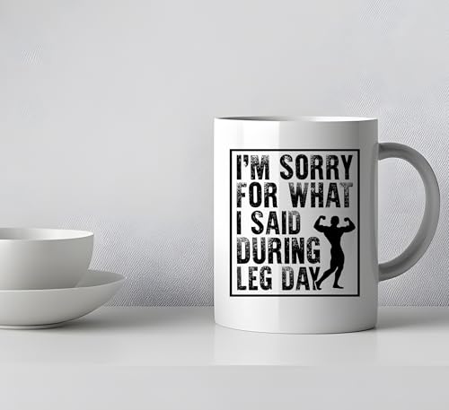 signkitsuk I'm Sorry for What I Said During Leg Day – Funny Gym Workout Gift for Fitness Lovers, Weightlifters, and Bodybuilders – Sarcastic Joke Present for Friends, Family, and Coworkers - Image 3