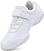 MEESLGOO Cheer Shoes Girls White Cheerleading Dance Shoes Youth Athletic Training Tennis Walking Competition Sneakers (White,US 12.5 Little Kid