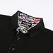 Alex Vando Mens Polo Shirts Short Sleeve Regular Fit Fashion Designed Shirt,Black,5XL