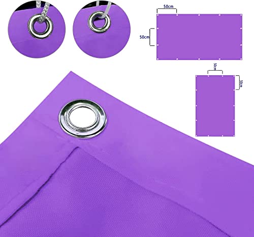 Toldo vela de sombra contra calor y lluvia lona impermeable 140x200cm morada 7