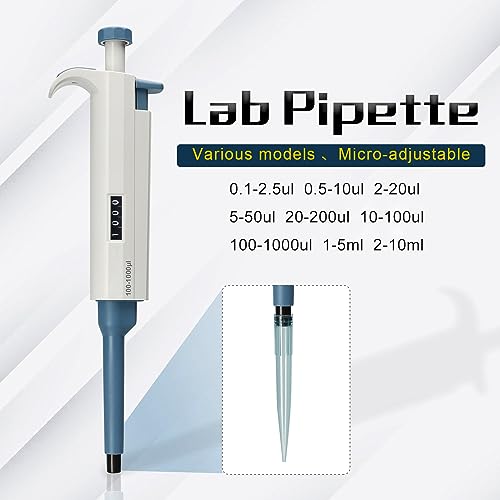 Huwazine 100-1000UL Adjustable Pipettor For Laboratory, Single Channel Lab Pipette,Half-Autoclavable thumb #2