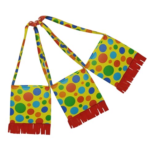 Sac Bandoulière Clown Multicolore à Pois - Lot de 3 Pochette Téléphone