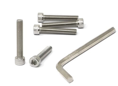 Image of iexcell 5 Pcs M10 x 60mm Thread Pitch 1.5 mm Stainless Steel 304 Hex Socket Head Cap Screws Bolts Kit