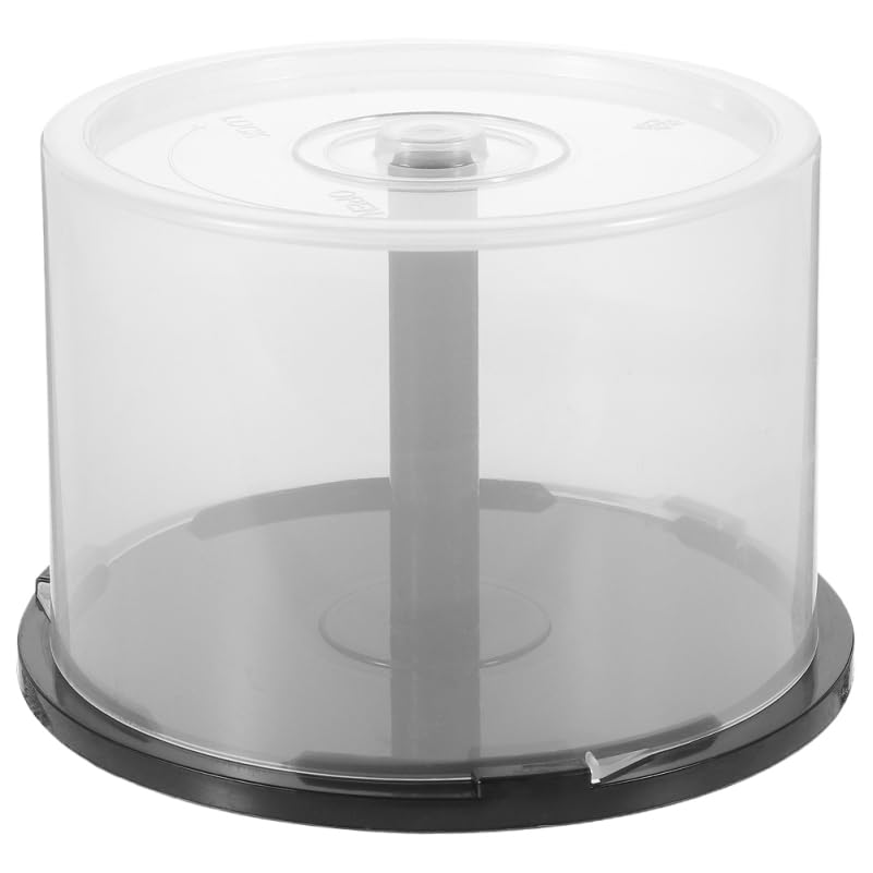Cabilock Cubo De Almacenamiento Para Cd Y Dvd Con Tapa Transparente Contenedor De Plástico Pp Organizador De Discos Vacío Para 50 Cds Protección Y Orden Para Oficina Y Hogar
