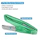 PATIKIL 2 x 6’ Hebeschlaufe, 2er Pack 4409lbs Hebeschlingen Flachauge zu Flachauge, 2-lagiges Polyester-Gurtband für Rigging Hebeausrüstung, Grün