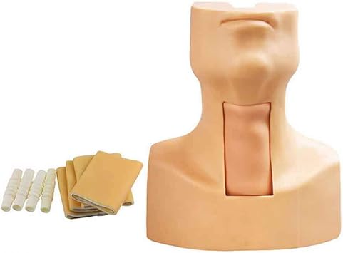 GHDE&MD PVC Tracheostomy Simulator Model, Cricothyrotomy, Tracheotomy Care Training Manikin