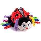 Buckle Toys - Becky Ladybug Stuffed Animal - Montessori Learning Activity Sensory Processing Toy - Develop Motor Skills and Problem Solving - Autism Sensory Toys