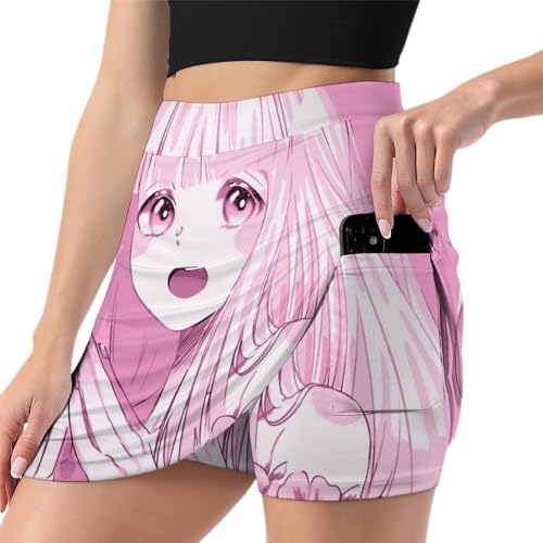 Jupe short de sport anti-irritation avec poche de rangement