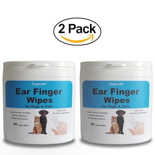 Dog Ear Cleaner Finger Wipes  2 Pack | 100 Count Dog Ear Wipes for Dogs  Cats Gently Remove Ear Wax Dirt  Odor Pet Cleaning Wipes  Cucciolini Doodles Dog ear cleaner finger wipes  2 pack | 100 count dog ear wipes for dogs  cats gently remove ear wax dirt  odor pet cleaning wipes   cucciolini doodles