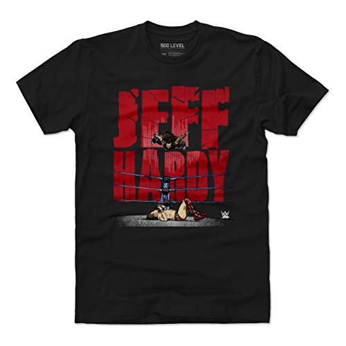 500 LEVEL Jeff Hardy WWE Shirt (Cotton, Large, Black) - Jeff Hardy Swanton Bomb WHT