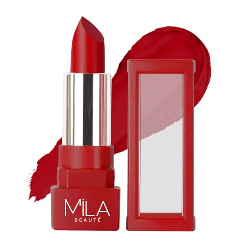 Image of MILA BEAUTE Matte Lipstick | Highly Pigmented & Lightweight Formula | Matte Finish | Gives Full Coverage | Shade -