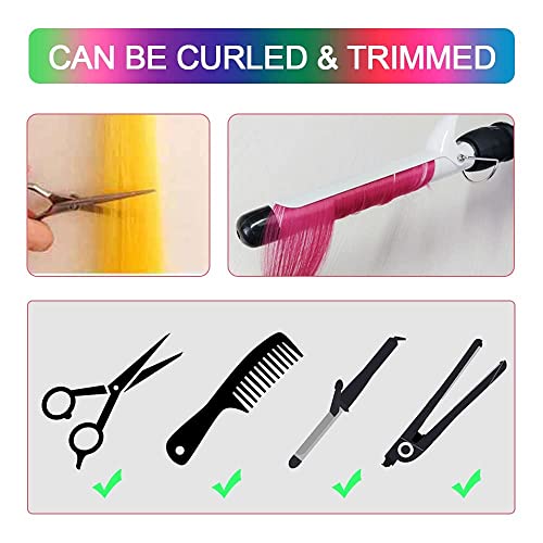 Hh Fashion CILP-13COLOR 26 Pack Colored Party Highlights Clip In Hair Extensions For Girls 20 Inches Multi-Colors Straight Hair Synthetic Hairpieces In The Party thumb #6