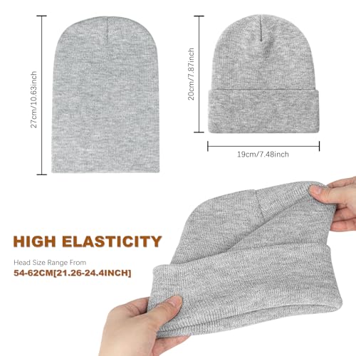 Image of Rosoz Unisex Beanie Winter Knitted Skull Cuffed Soft Warm Hat for Men /Women Slouchy Ski Watch Cap