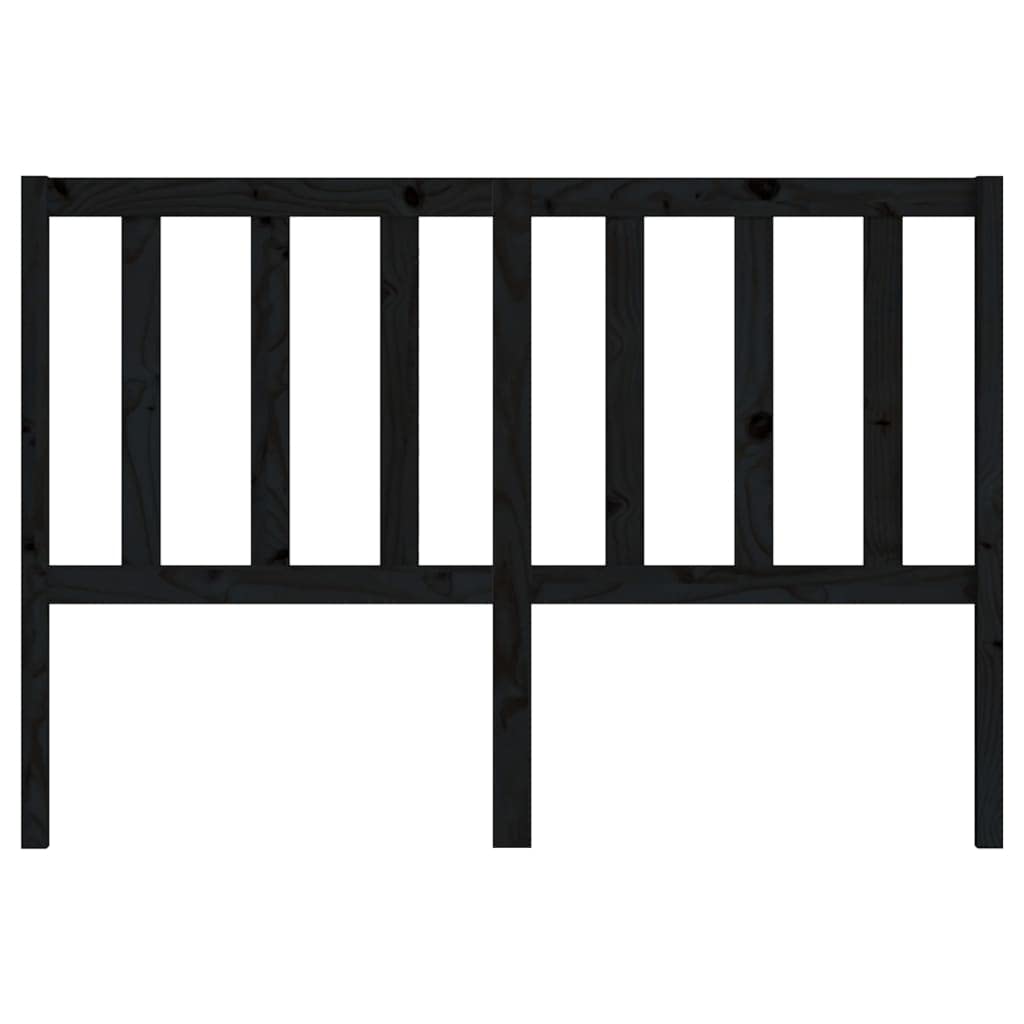 Cabecero negro de 146 x 100 cm de madera maciza de pino, diseño moderno, respaldo para cama, resistente y duradero, para dormitorio, habitación juvenil, habitación de invitados