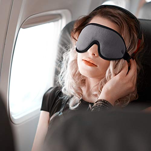 Eye Mask for Sleeping, Unimi 3D Contoured Sleep Mask for Women Men, Super Soft and Comfortable,100% Blockout Light 3D Eye Cover & Blindfold for Travel, Shift Work, Naps (Grey) …
