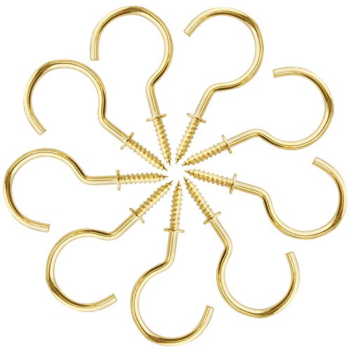 Bronagrand 000354 20 Pieces Screw In Ceiling Hooks,2.8 Inches Metal Cup Hook Hangers thumb #1