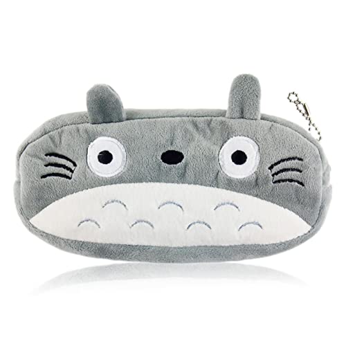 Animal lindo gato lápiz caso de dibujos animados pluma bolsa caja para niños regalo cosmético papelería cremallera bolsa suministros escolares, gris, Estuches para lápices Cover