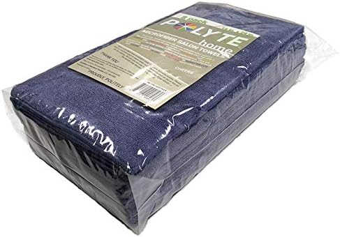 POLYTE Professional Quick Dry Lint Free Microfiber Hair Drying Salon Towel, 16 x 29 in, 8 Pack (Purple)